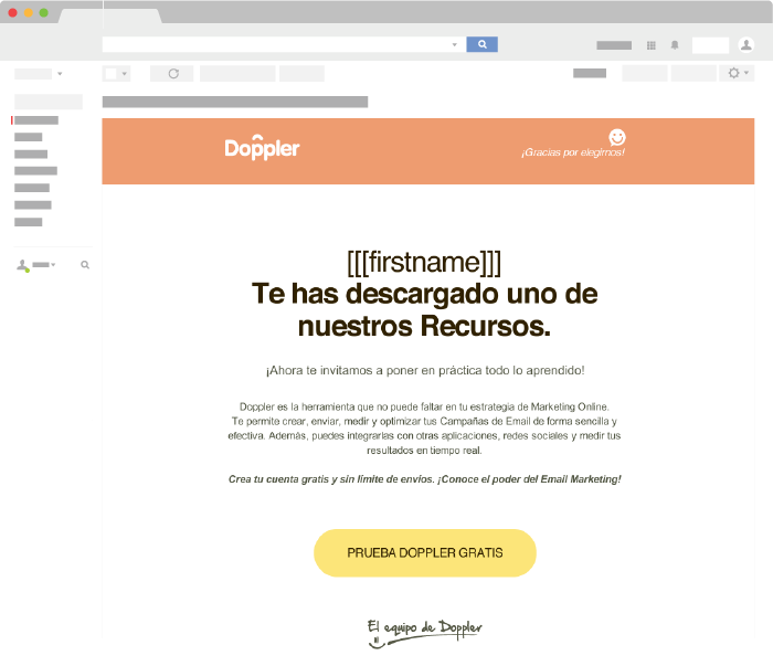 Ejemplo de Email Transaccional de Doppler